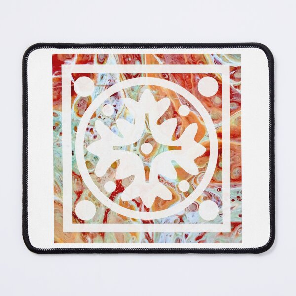 Item preview, Graphic Copper Flower Tile designed and sold by PaintedbyCarol.