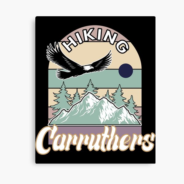 Colorful Retro Mount Carruthers Hiking Best Gift For Your Friend & Family - Hiking Is My Passion Canvas Print