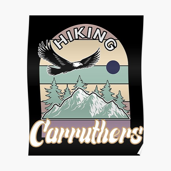 Colorful Retro Mount Carruthers Hiking Best Gift For Your Friend & Family - Hiking Is My Passion Poster