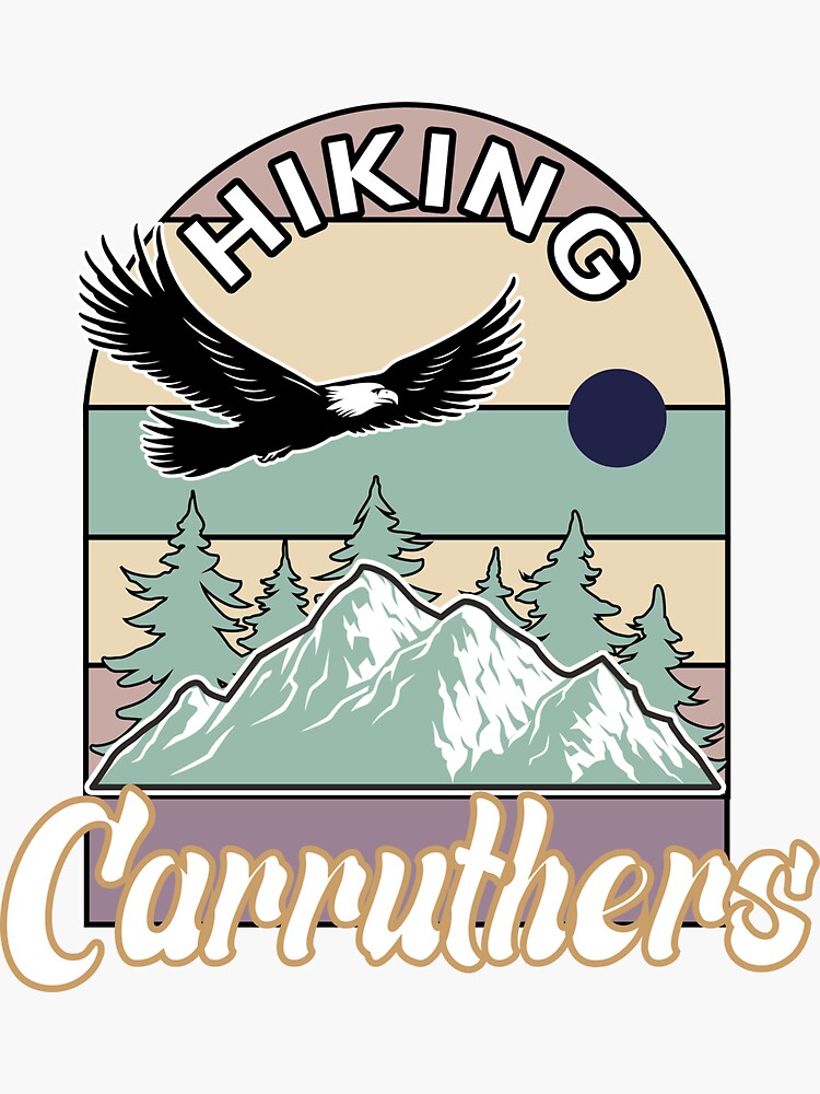 Colorful Retro Mount Carruthers Hiking Best Gift For Your Friend & Family - Hiking Is My Passion by medbdj