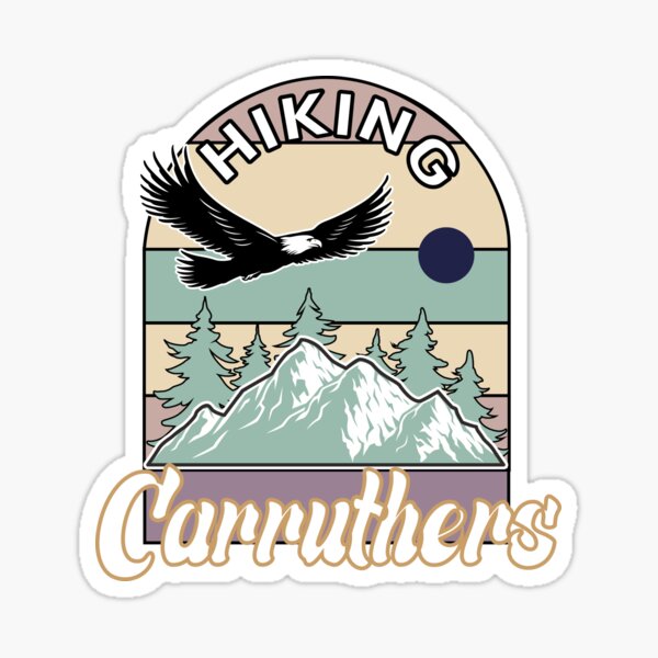 Colorful Retro Mount Carruthers Hiking Best Gift For Your Friend & Family - Hiking Is My Passion Sticker