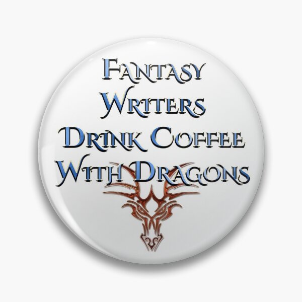 Item preview, Fantasy Writers Drink Coffee with Dragons - Red Variation designed and sold by AF Stewart Art Designs.