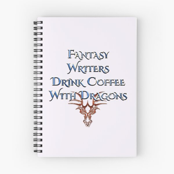 Item preview, Fantasy Writers Drink Coffee with Dragons - Red Variation designed and sold by AF Stewart Art Designs.