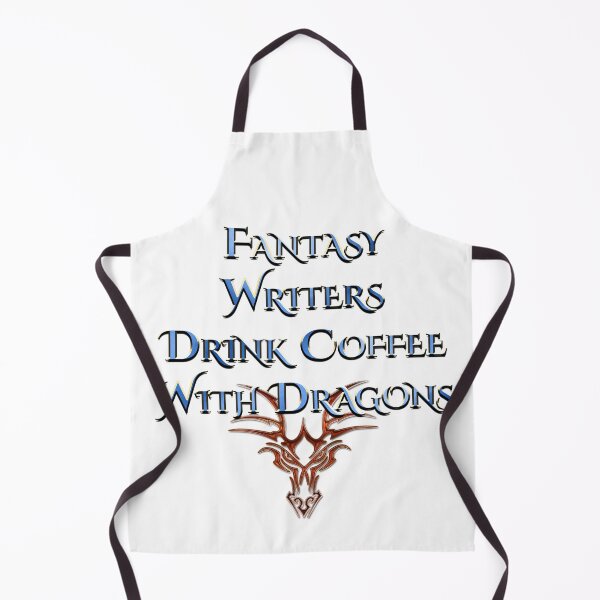 Item preview, Fantasy Writers Drink Coffee with Dragons - Red Variation designed and sold by AF Stewart Art Designs.