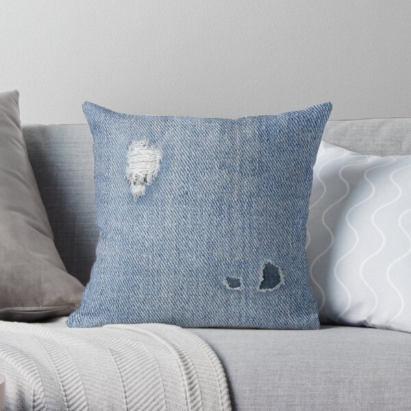 Washed Denim Pillows & Cushions for Sale   Redbubble