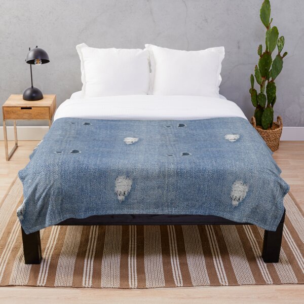 Item preview, Washed Faded Patched Denim Blue Jeans Texture designed and sold by MintaApparel.