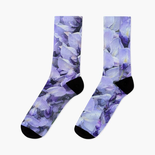 Item preview, Purple Wisteria Flower Bloom Nature Spring Watercolor Photography designed and sold by Vintage Mag.