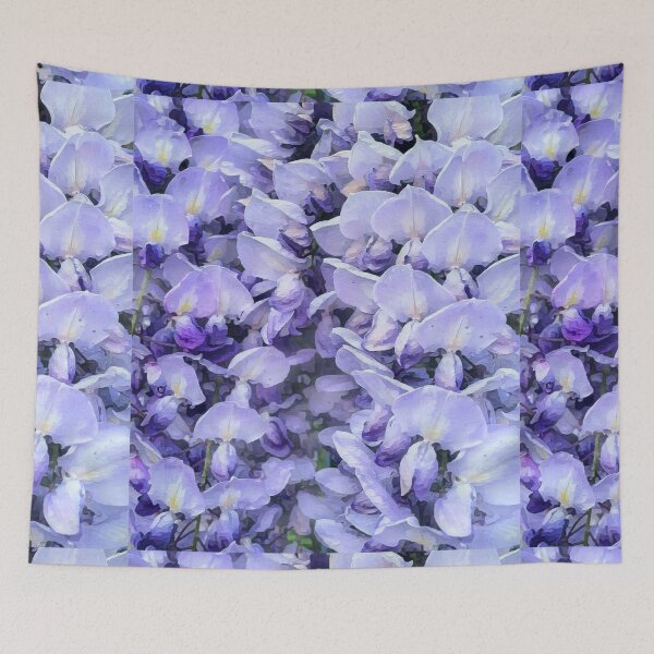 Item preview, Purple Wisteria Flower Bloom Nature Spring Watercolor Photography designed and sold by Vintage Mag.