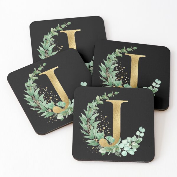 Item preview,  Gold  alphabet J letters,T-Shirt, women ,wedding, girls, Alphabet | Gold Letters. White Floral Alphabet   Clip art, Watercolor Flowers Alphabet Letters. designed and sold by giantdesigns.