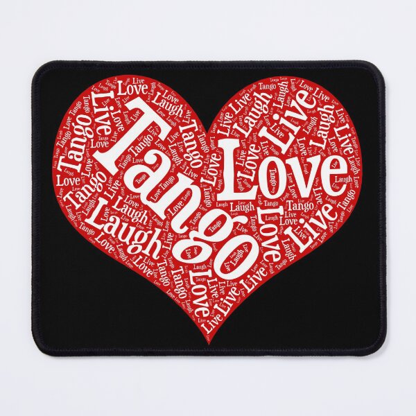 Item preview, Argentine Tango Heart with Live Laugh Tango Love Word Art designed and sold by infinitetango.