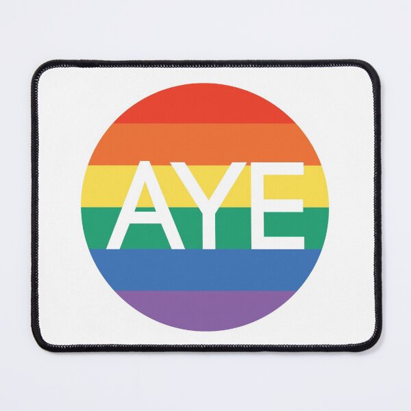 Item preview, AYE, Scottish Independence Pride Flag Coloured Circle Design designed and sold by MacPean.