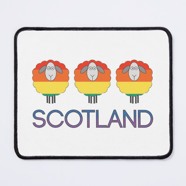 Item preview, Trio of Scottish Rainbow Pride Flag Patterned Sheep designed and sold by MacPean.