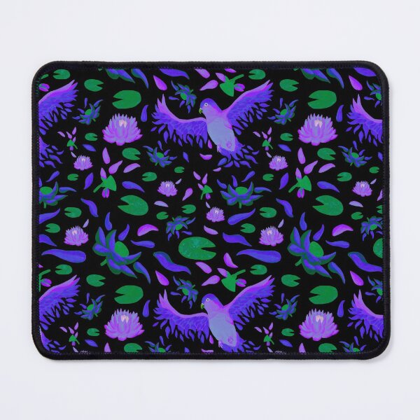 Item preview, From Lotus to Lovebird Pattern - Violet & Black designed and sold by EcoElsa.