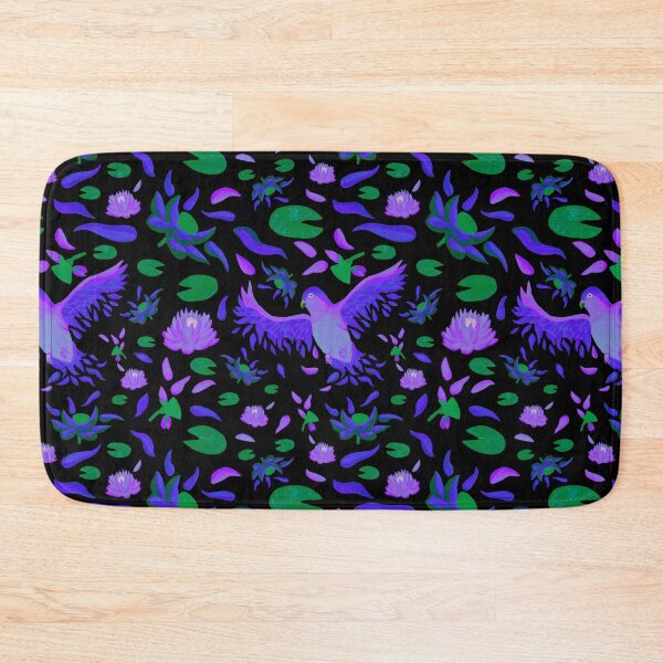 Item preview, From Lotus to Lovebird Pattern - Violet & Black designed and sold by EcoElsa.