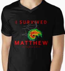 I Survived Hurricane Matthew Men's V-Neck T-Shirt
