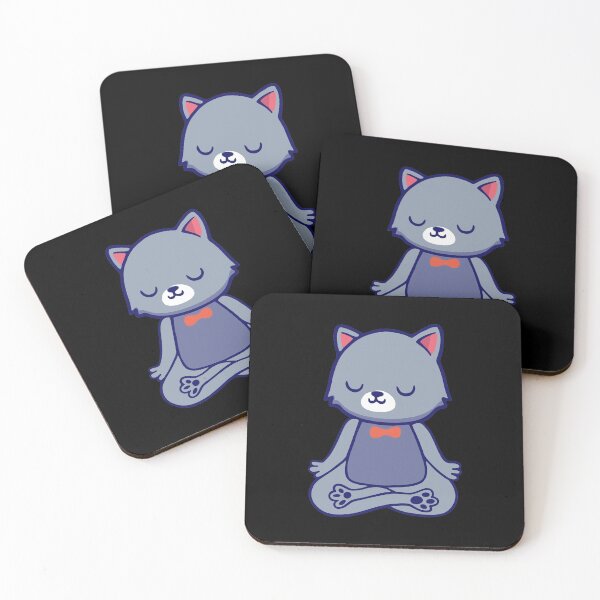 Item preview, cat doing yoga designed and sold by oko-designs.