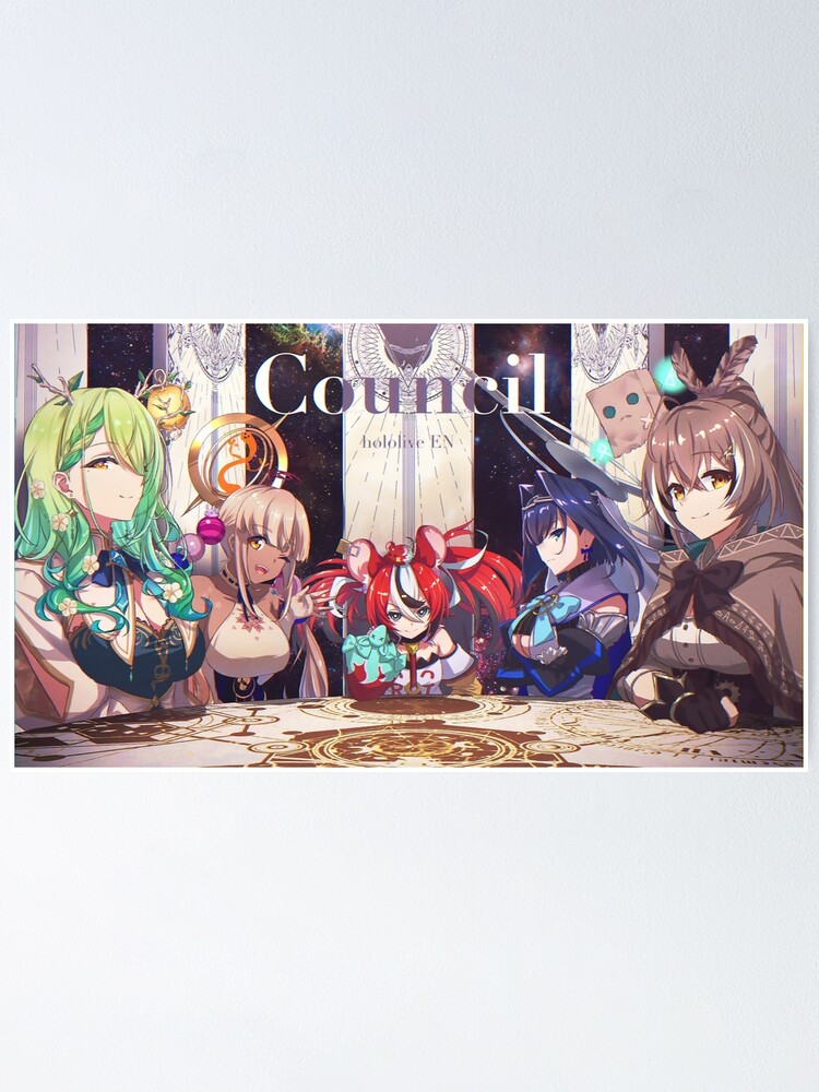 "Hololive EN 2nd Gen - The Council" Poster by BigKusa | Redbubble