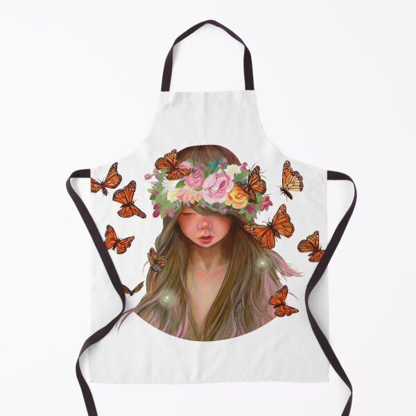 Item preview, Butterfly cottagecore girl designed and sold by VictoriaVArt.