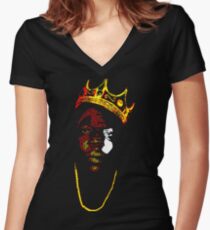 Biggie It Was All A Dream Women's Fitted V-Neck T-Shirt