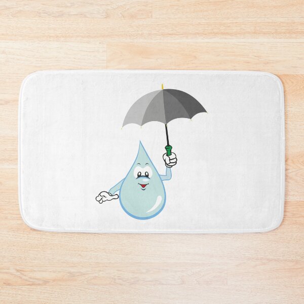 Item preview, Illustration mascot drop of water holding an umbrella. Ideal for children's stories and information designed and sold by LucianoCosmo.