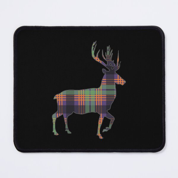 Item preview, Purple, Green and Orange Tartan Scottish Stag Silhouette   designed and sold by MacPean.