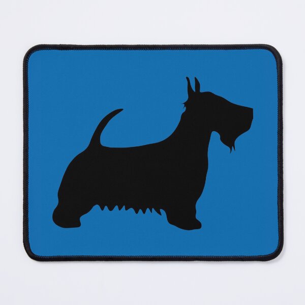 Item preview, Scottish Terrier Dog Silhouette - Black on Scottish Saltire Blue Background designed and sold by MacPean.