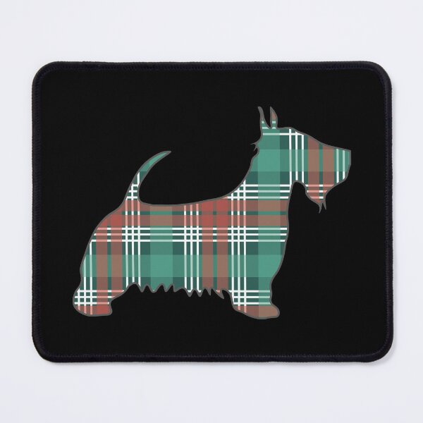 Item preview, Christmas Coloured Tartan Scottish Terrier Dog Silhouette designed and sold by MacPean.