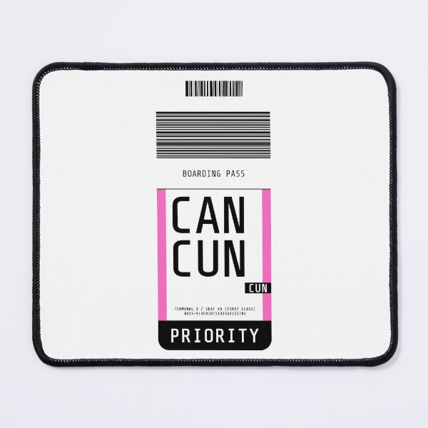 Item preview, Cancun Boarding Pass CUN (Pink) designed and sold by lukassfr.