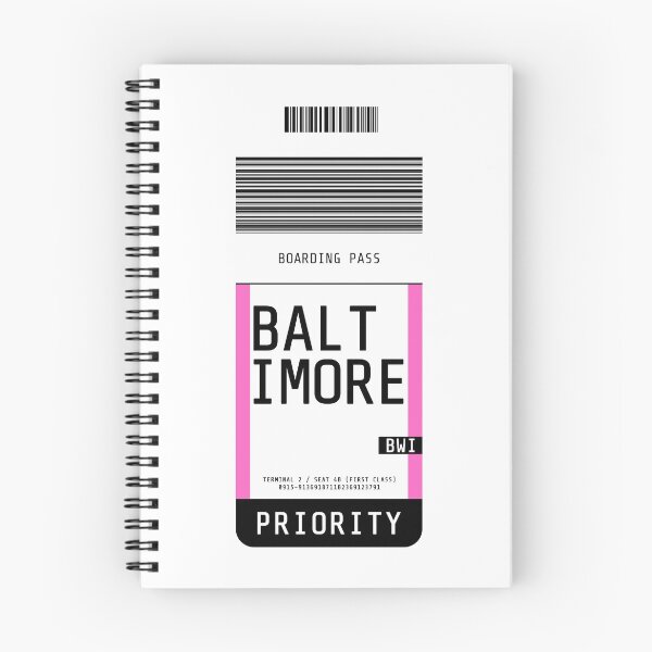 Item preview, Baltimore Boarding Pass BWI (Pink) designed and sold by lukassfr.