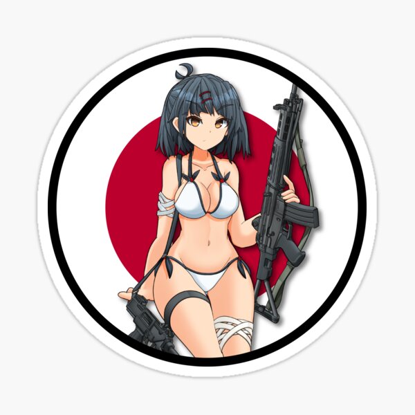 Japan Gun Girl Sticker