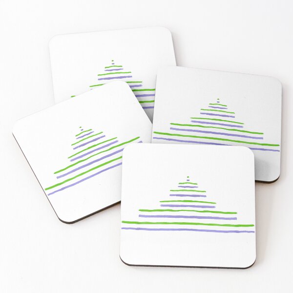 Item preview, Lined triangle - bright green and dark purple designed and sold by Nadia Arsky.