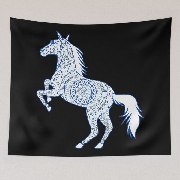 Item preview, Blue horse mandala designed and sold by YuneDesigns.