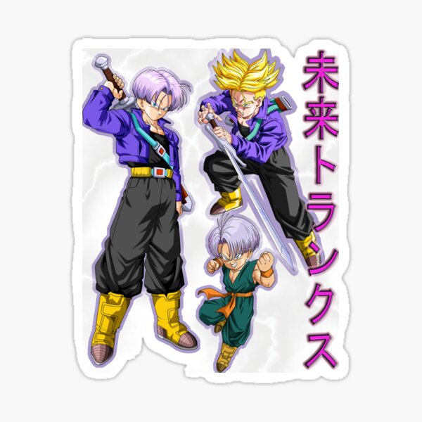 Future Trunks Imperfect Cell Saga Dragon Ball Super - Dragon Ball Gt Kid Goku  Pan Trunks - Sticker