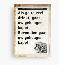 Dinges volksgezondheid hik waarschuwing Metal Print