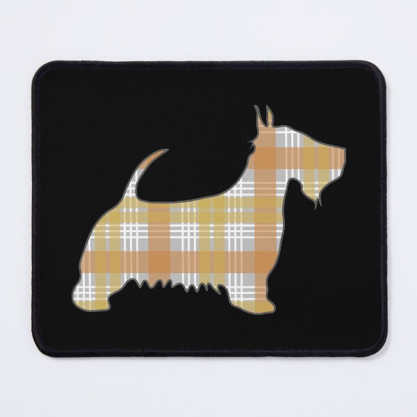 Item preview, Metallic Gold, Silver and Bronze Tone Tartan Scottish Terrier Dog Silhouette designed and sold by MacPean.