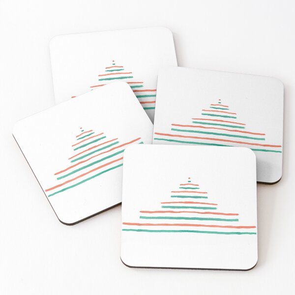 Item preview, Lined triangle - rustic orange and green designed and sold by Nadia Arsky.