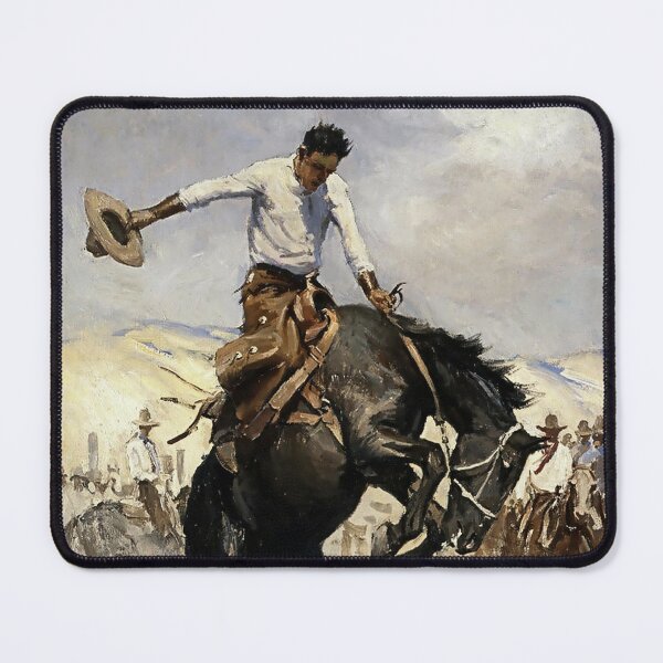 Breezy Riding” Western Art by WHD Koerner Throw Pillow by Patricia