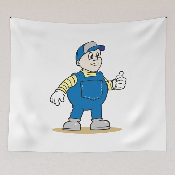 Item preview, Illustration of a character style official with overall doing OK sign. Ideal for promotional and institutional materials designed and sold by LucianoCosmo.