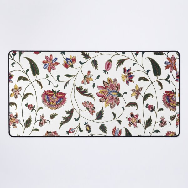 Item preview, POMEGRANATES ,POMEGRANATE FLOWERS,GREEN LEAVES Oriental Floral Swirls designed and sold by BulganLumini.