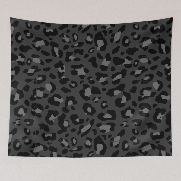 Item preview, Black Snow Leopard Black and White Spotted Animal  designed and sold by Vintage Mag.