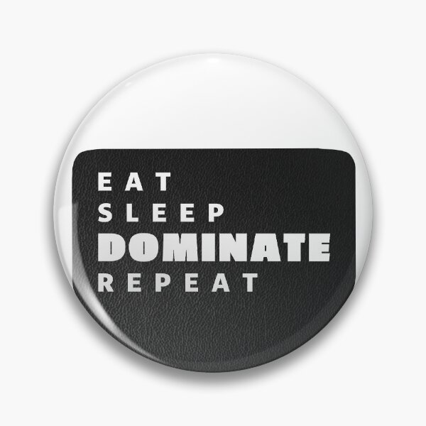 Item preview, Eat Sleep Dominate Repeat Distressed Leather- Typography designed and sold by ViewerEqualsPhoton.