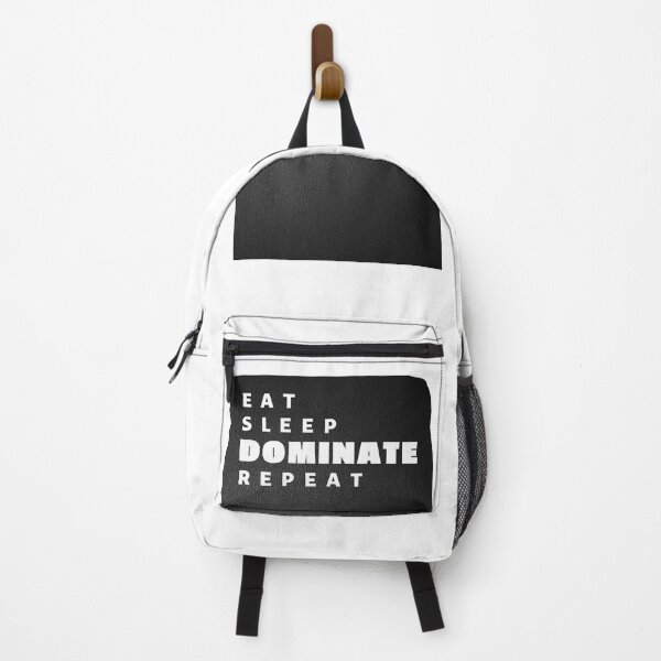 Item preview, Eat Sleep Dominate Repeat Distressed Leather- Typography designed and sold by ViewerEqualsPhoton.