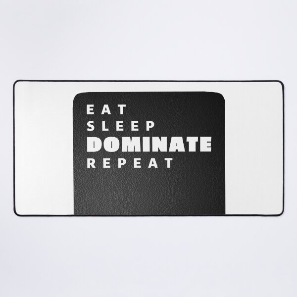 Item preview, Eat Sleep Dominate Repeat Distressed Leather- Typography designed and sold by ViewerEqualsPhoton.