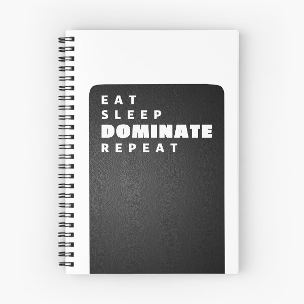 Item preview, Eat Sleep Dominate Repeat Distressed Leather- Typography designed and sold by ViewerEqualsPhoton.
