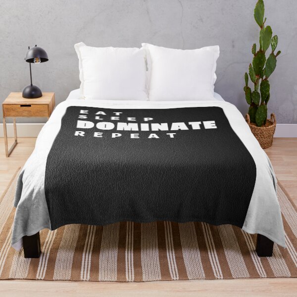 Item preview, Eat Sleep Dominate Repeat Distressed Leather- Typography designed and sold by ViewerEqualsPhoton.