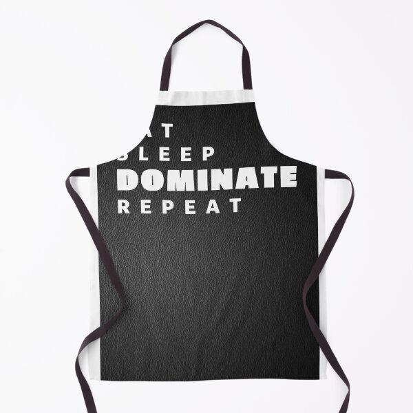 Item preview, Eat Sleep Dominate Repeat Distressed Leather- Typography designed and sold by ViewerEqualsPhoton.