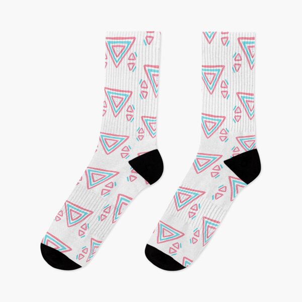 Item preview, Abstract triangles watercolour - blue and cotton candy pink designed and sold by Nadia Arsky.
