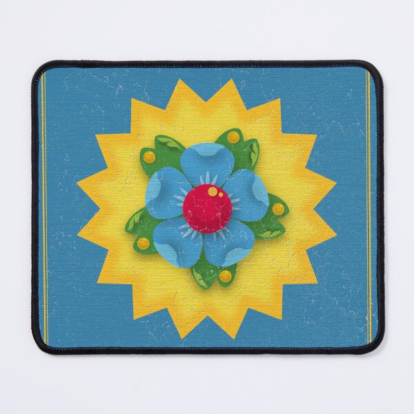 Item preview, Fileteado Filete Porteño Buenos Aires Street Art Style Vintage Sun and Blue Flower designed and sold by infinitetango.