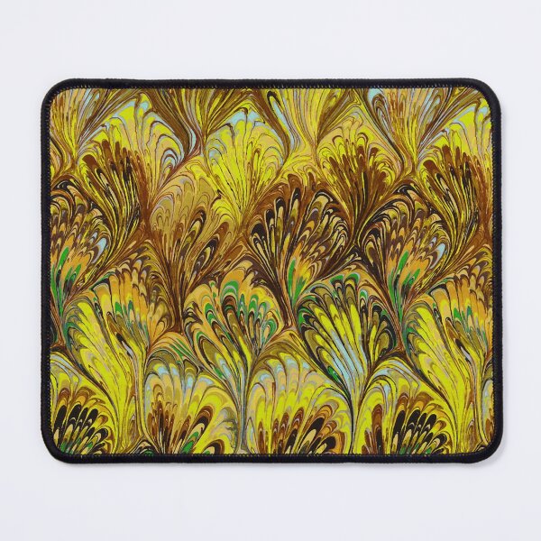 Item preview, MARBLED PAPER,ABSTRACT YELLOW BROWN GREEN SWIRLS AND SHADES  designed and sold by BulganLumini.