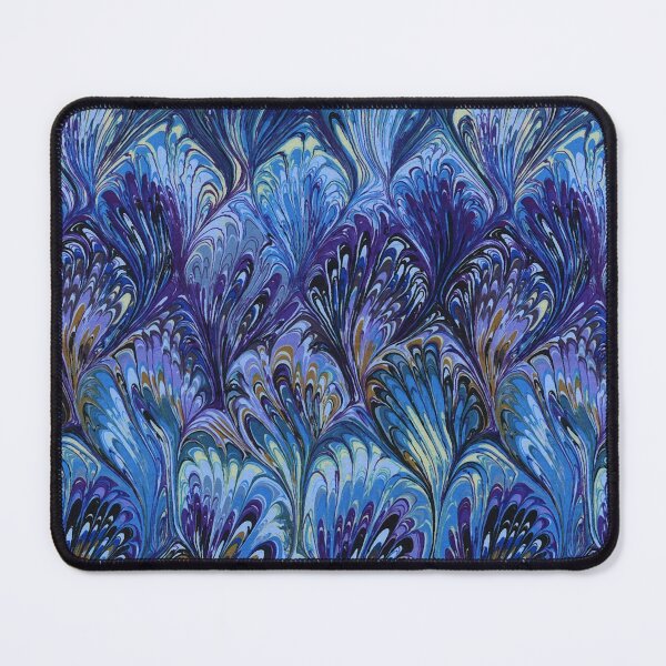 Item preview, MARBLED PAPER,ABSTRACT BLUE SWIRLS AND SHADES  designed and sold by BulganLumini.